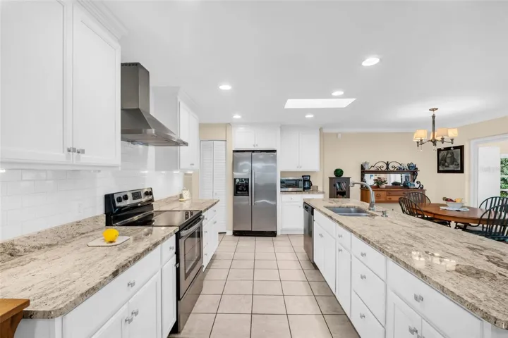 Abundant counterspace, cabinets, and generous pantry closet~
