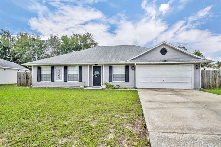 Front of your new Deltona home located on a quiet street in Deltona