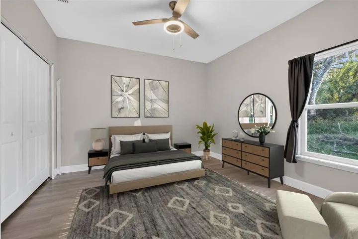 1st Bedroom- virtually staged