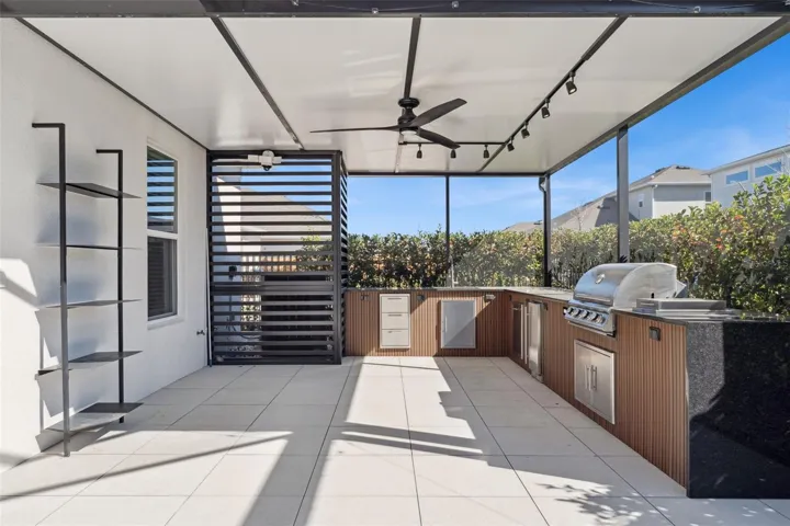 Bright and Modern Outdoor Grill Area!