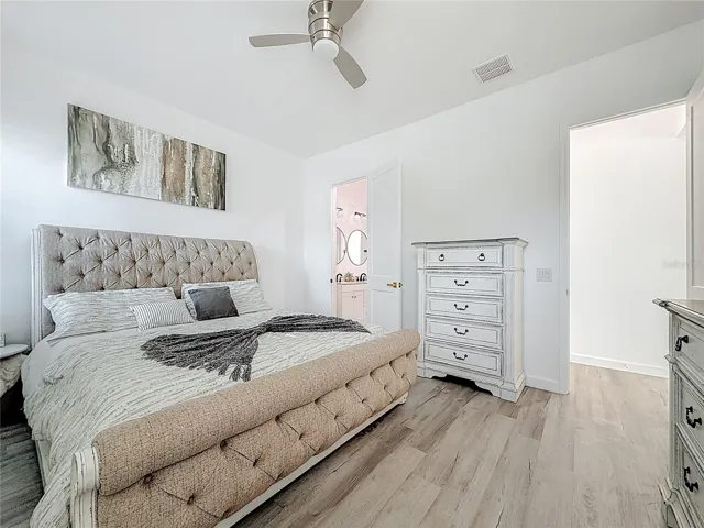 Primary bedroom with plenty of room for a King size bed and furniture