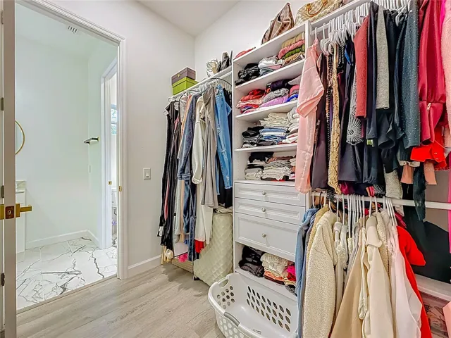 Walk in closet in primary
