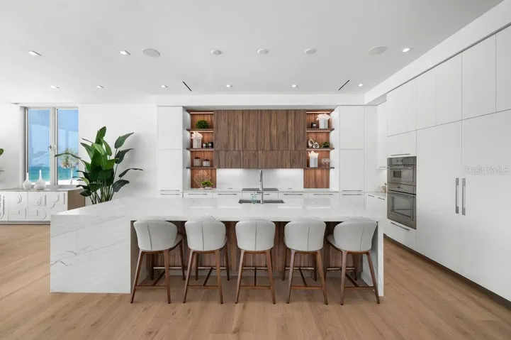 Kitchen hosts a hidden scullery in the kitchen