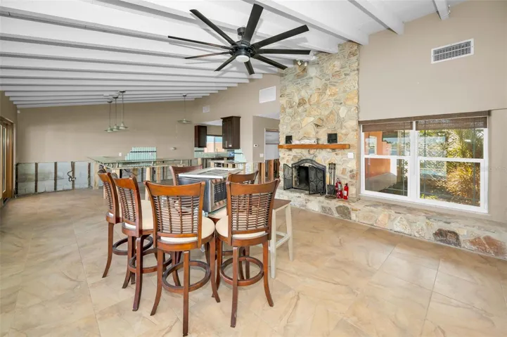 Wide Open Living Area off the Kitchen - so much potential!