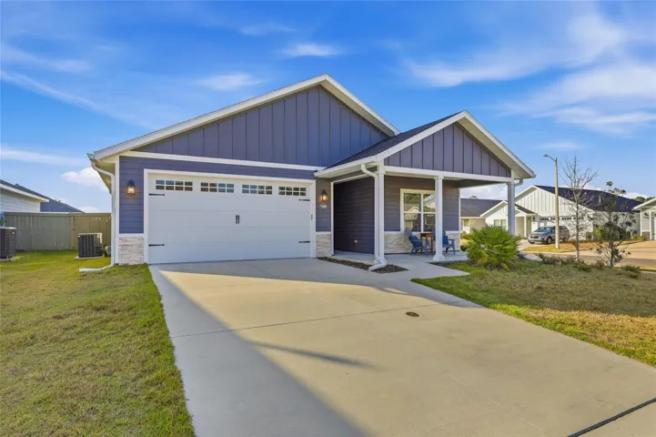 2 car garage and generously sized driveway.