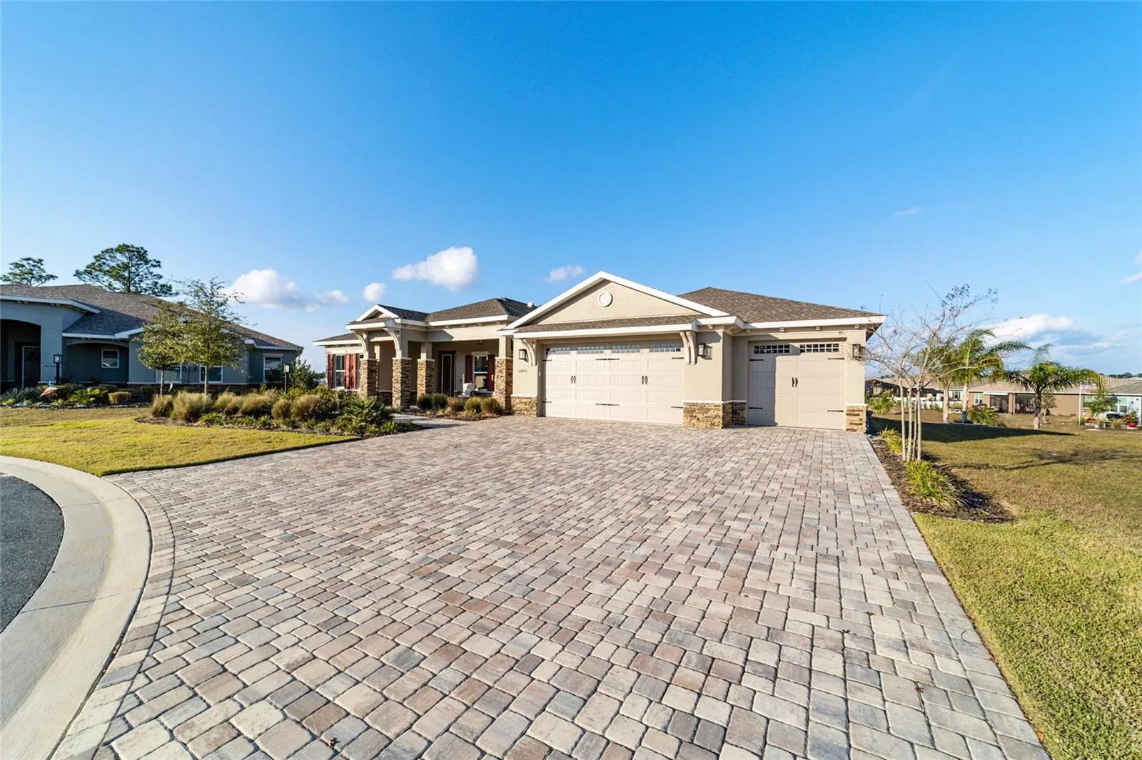 Large Brick Pavers Driveway