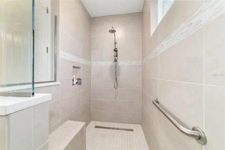 Floor to Ceiling tiled shower