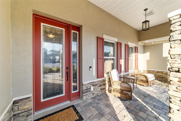 Upgraded full-length glass front door