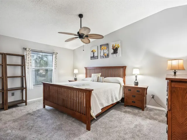 Primary Bedroom with Vaulted Ceiling