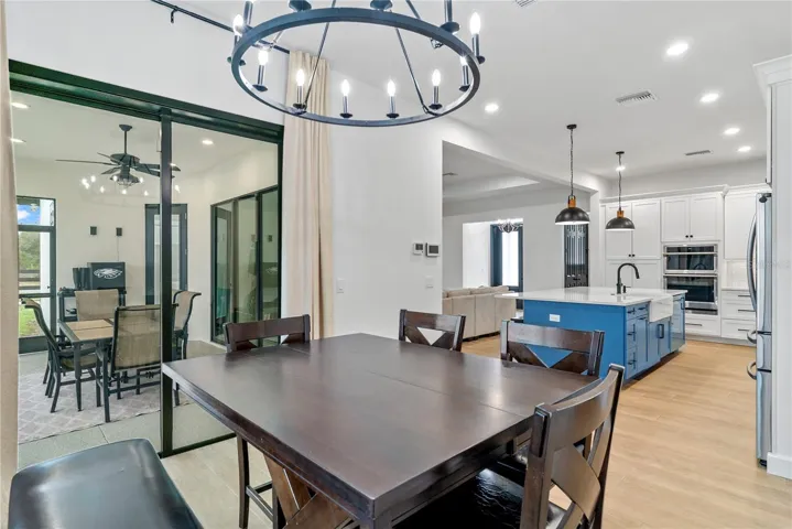 Open dining area off of the kitchen