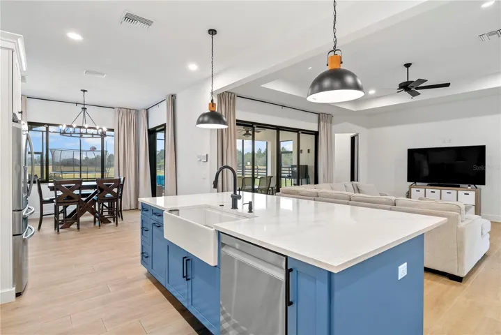 Bright open kitchen
