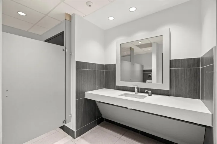 updated restrooms on every floor