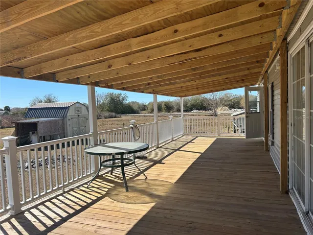 Back porch; amazing for family or relaxing time