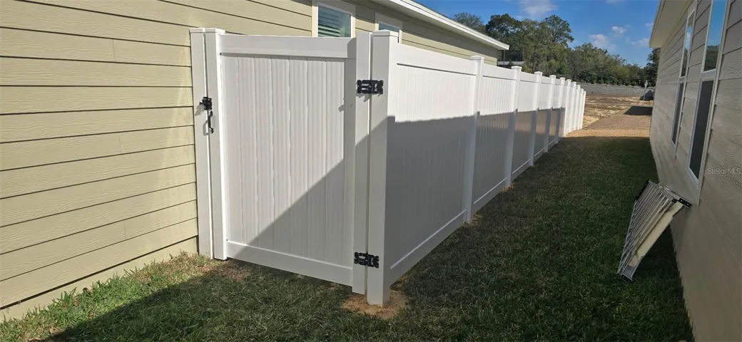 Side of home - Enclosed with Fencing