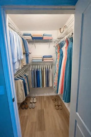 Staged. Main Bedroom Walk-in Closet