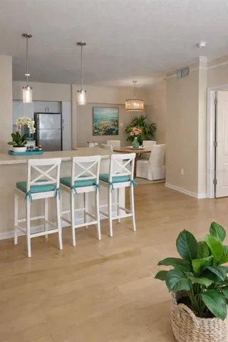 Staged. Kitchen Snack Bar/Dining Room