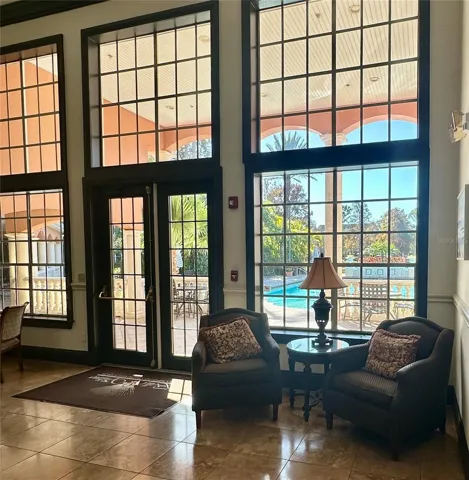 Club House. Exit to Pool