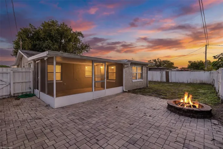 Pavers in Backyard with Firepit