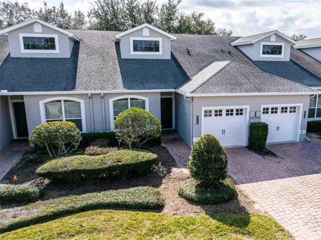 Front elevation-Paved walkway and driveway