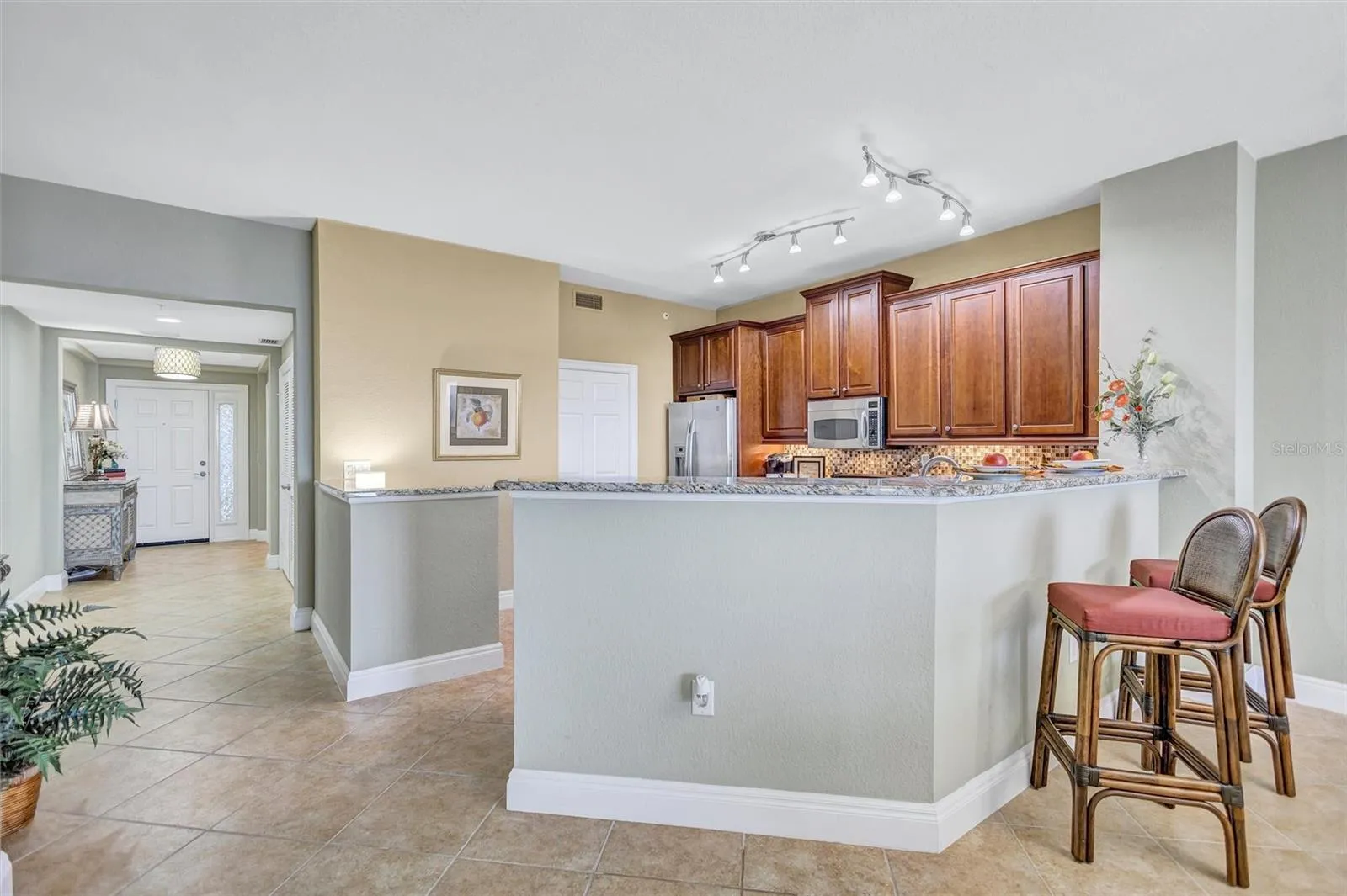 Kitchen with Desk and Open Floorplan