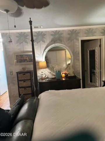 3rd floor master bedroom looking at bathroom door