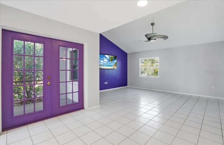 Dining Room, side Patio, Living Room.