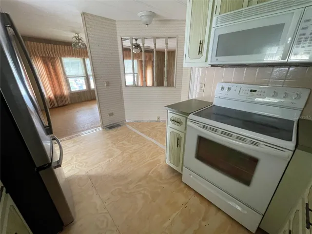 New plywood on kitchen floor