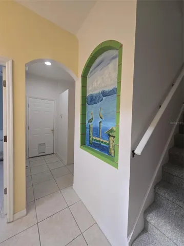 Foyer features one of a kind art