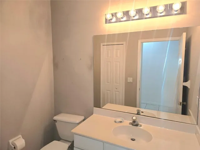 Half bath on Main floor, remove the linen closet for a full shower and have a 3rd full bath.