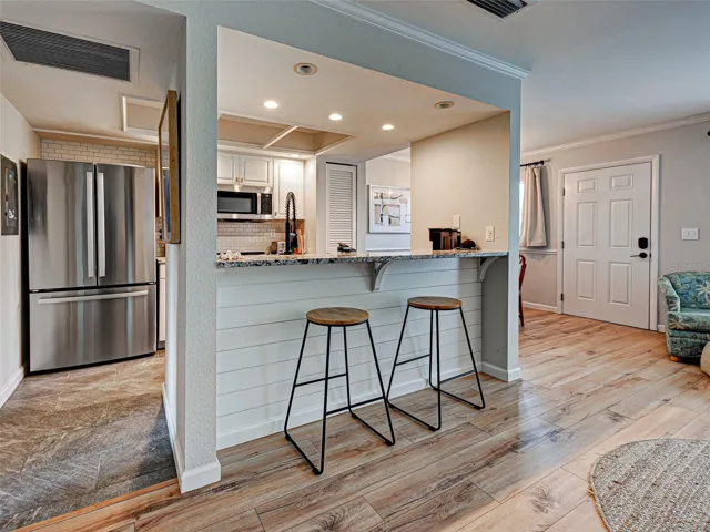open kitchen to living area