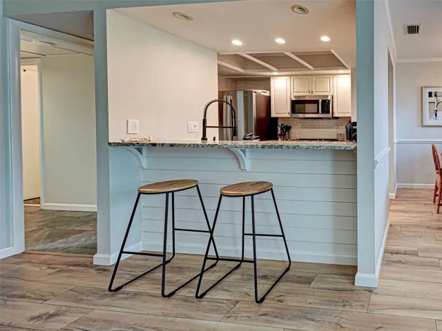 counter and stools