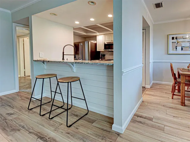 counter and stools