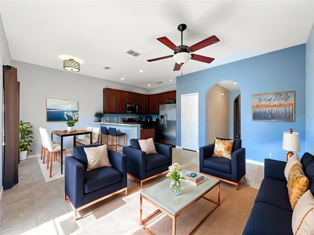 virtually staged - great room