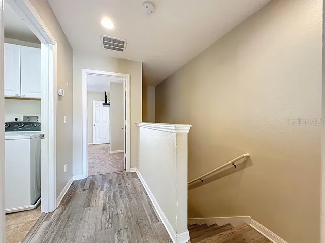 upstairs hallway, entry to laundry room
