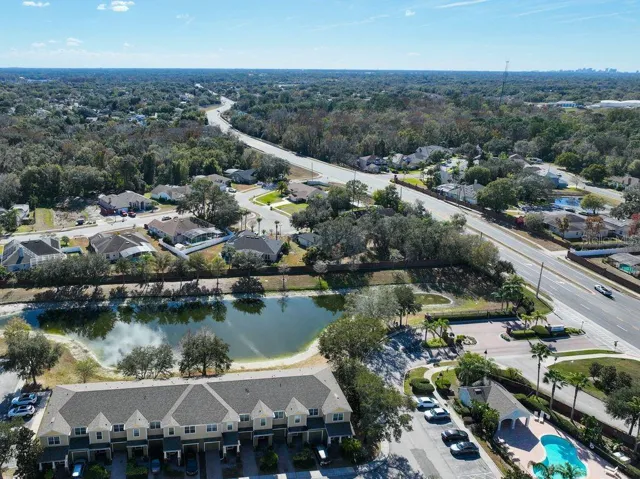 community pool and playground on the right