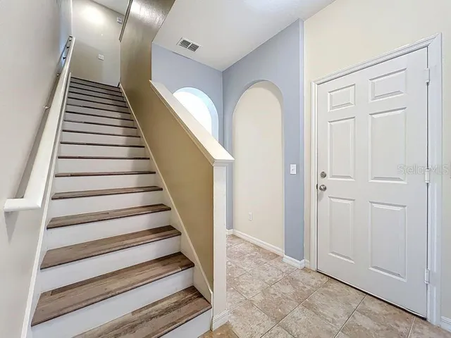 entry, garage to the right