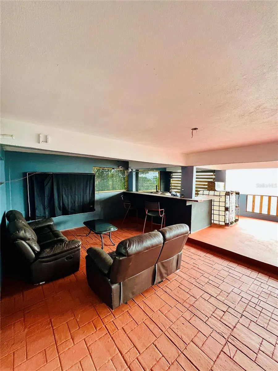 Bar seating area basement vacant