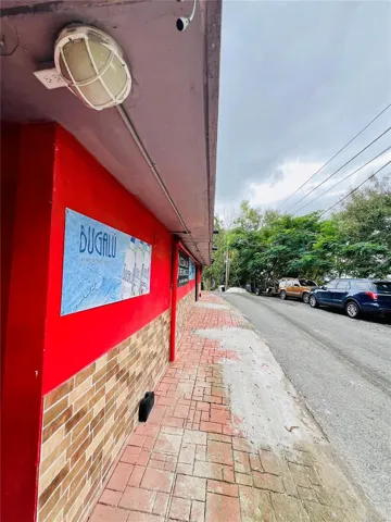 Front side view restaurant