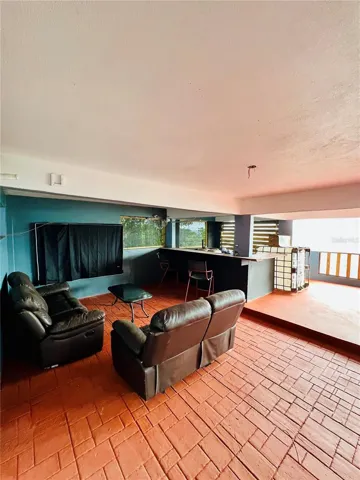 Bar seating area basement vacant