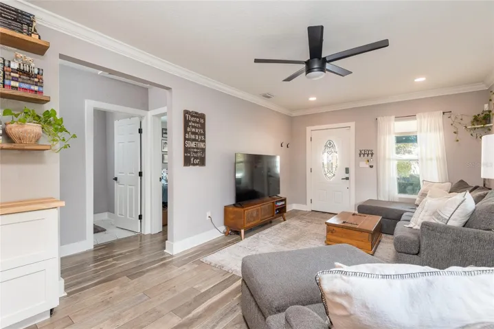 Cozy living room space for resting or entertaining