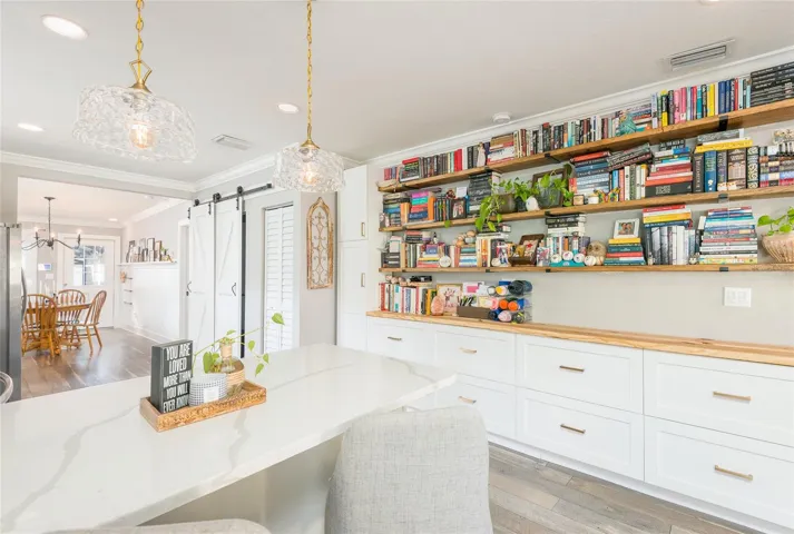 Additional built-in kitchen cabinetry and shelving