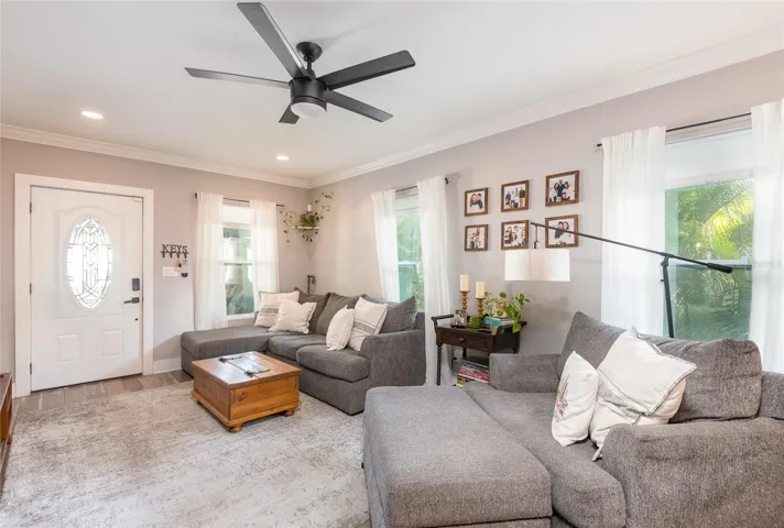 Living room is bathed in natural light.