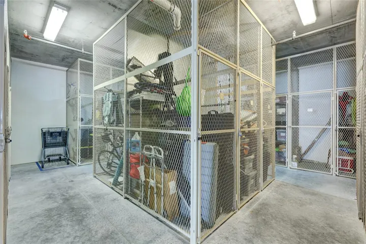 storage locker in garage area