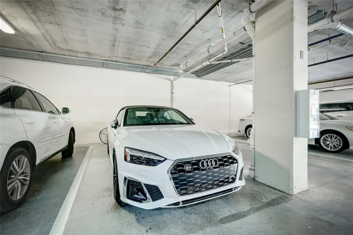 1 assigned parking spot with room for bikes behind