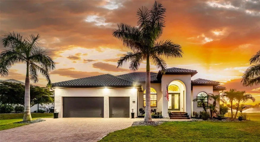 Custom built home in 2018 with recently enlarged brick-paver driveway