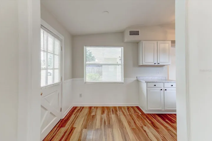 Eat in kitchen area perfect for a small table and chairs or window seat and table.