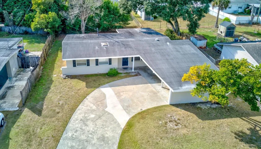 Aerial view of home.