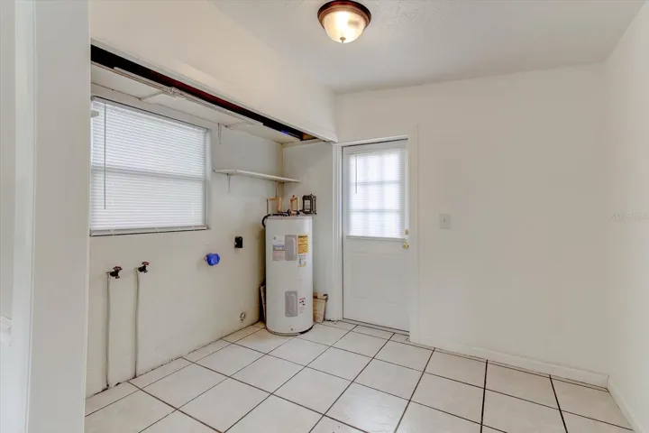 Laundry room and storage area,