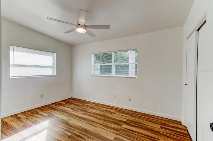 Bedroom 2 with large built in closet.
