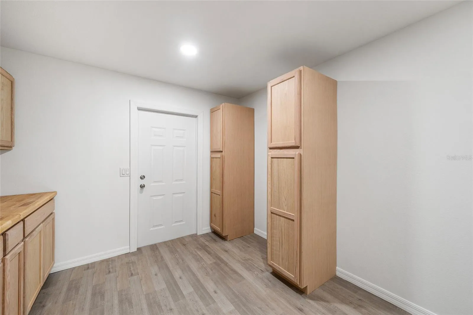 Pantries and refrigerator area